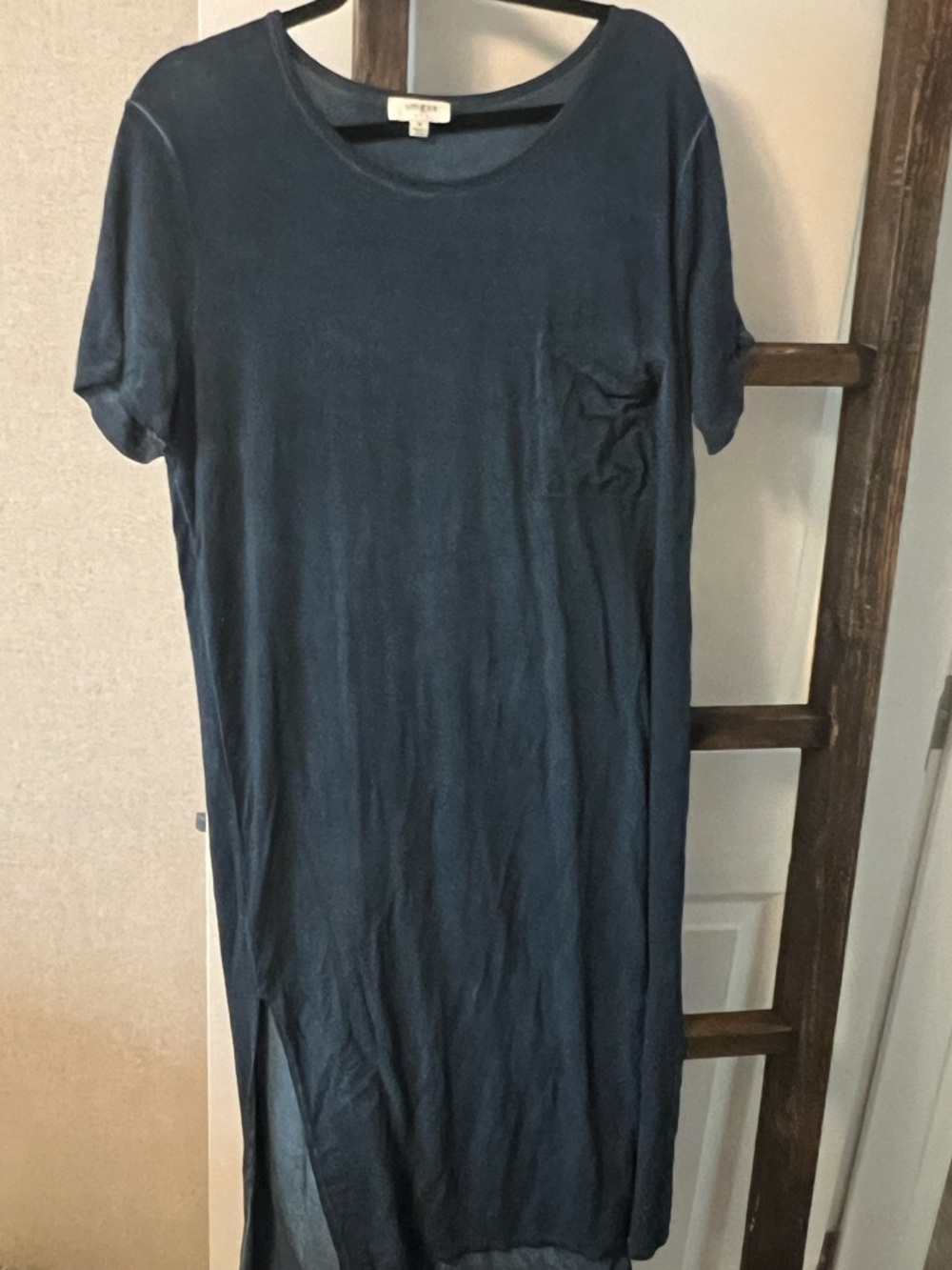 Umgee Navy Short Sleeve Maxi Dress